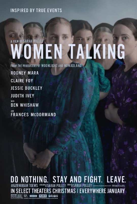 名称：女人们的谈话 Women Talking (2022)描述：弗朗西斯·麦克道曼将主演、制作新片《女性的谈判》(Women Talking)，莎拉·波利(《柳暗花明》《跳支华尔兹》)执导、编剧，米高梅的Orion Pictures和Plan B出品