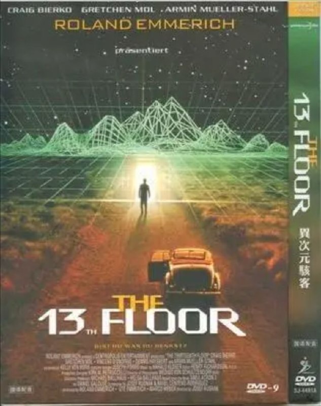 名称：异次元骇客 1080P描述：The Thirteenth Floor影片年代：1999影片产地：美国、德国对白语言：英语影片字幕：中字外挂字幕电影简介：影片讲述了创造了虚拟世界的汉农·富勒突然死亡，其好友兼合伙人道格拉斯·霍尔却成了头号嫌疑犯，霍尔为了弄清真相往返于现实和虚拟世界的故事