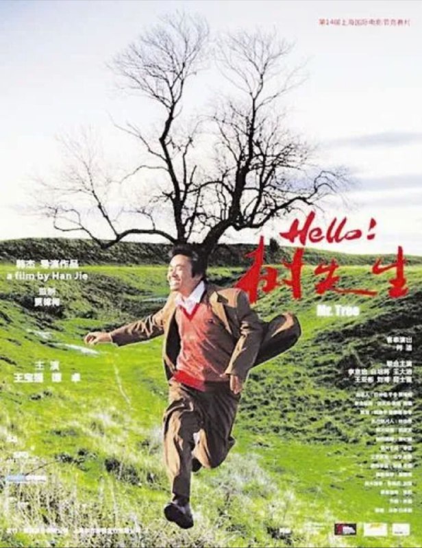 名称：Hello，树先生 4K(2160P)描述：Mr. Tree影片年代：2011影片产地：中国对白语音：普通话影片字幕：中英硬字幕电影简介：该片讲述了乡村青年“树”有一天突然看到自己能够挣钱，过上城里人的“未来生活”