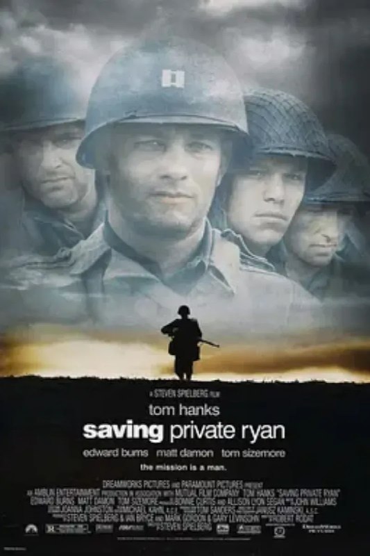 名称：拯救大兵瑞恩 Saving Private Ryan描述：瑞恩（马特•达蒙 Matt Damon饰 ）是二战期间的美国伞兵，被困在了敌人后方