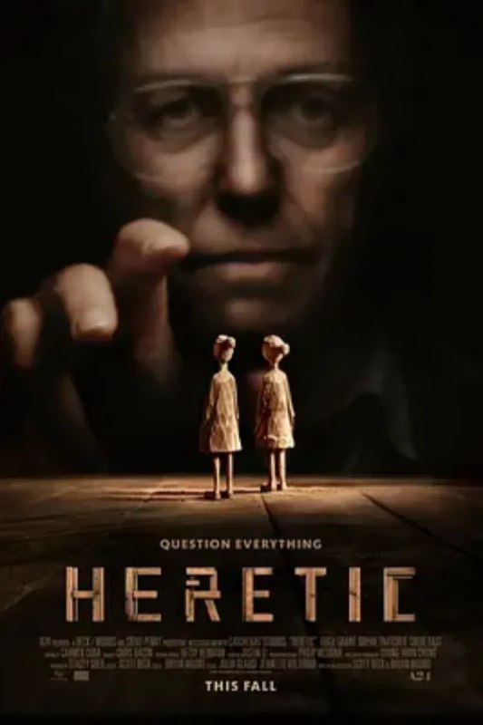 名称：异教徒 Heretic描述：两名女传教士被引诱到一个古怪危险的男人家里，试图改变他的信仰，开启了一场猫捉老鼠的游戏
