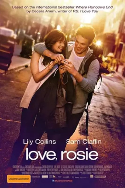名称：爱你，罗茜 Love, Rosie描述：《親愛的，原來是你》(Love, Rosie)改編自全球破億經典愛情電影《留給最愛的情書》(PS, I Love You)原著小說作家Cecelia Ahern另一幽默感人作品《Where Rainbows End》