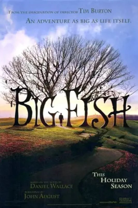 名称：大鱼 Big Fish描述：爱德华（伊万·麦克格雷格 Ewan McGregor 饰）生性热爱自由，成年之后，他选择离开家乡，踏上了环游世界的旅程