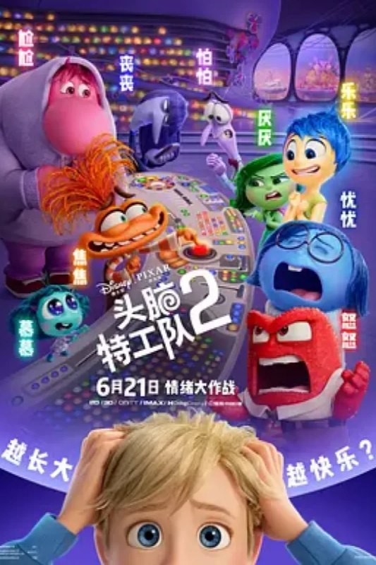 名称：头脑特工队2 Inside Out 2描述：影片讲述了刚步入青春期的小女孩莱莉脑海中的复杂情绪进行的一场奇妙冒险