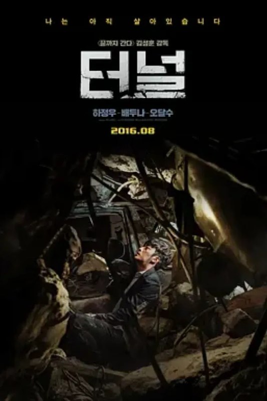 名称：隧道 터널描述：汽车销售员李正洙（河正宇饰）结束工作赶赴女儿生日派对时，行经刚开通的河图隧道，突然一阵天摇地动，让他经历此生最孤立无援的三十五天，而此刻的他唯一能做的就是拨打119求救
