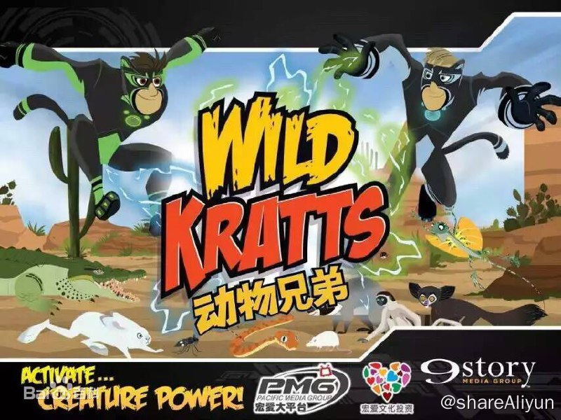 名称：《Wild Kratts动物兄弟》英文版5季全，少儿英语动物百科动画片，给小朋友带来奇妙的野生动物世界大冒险描述：动画片《Wild Kratts动物兄弟》作为美国公共电视台PBS高收视率的节目，在3年的时间已经被翻译成了21种语言，且在超过181个国家中播出