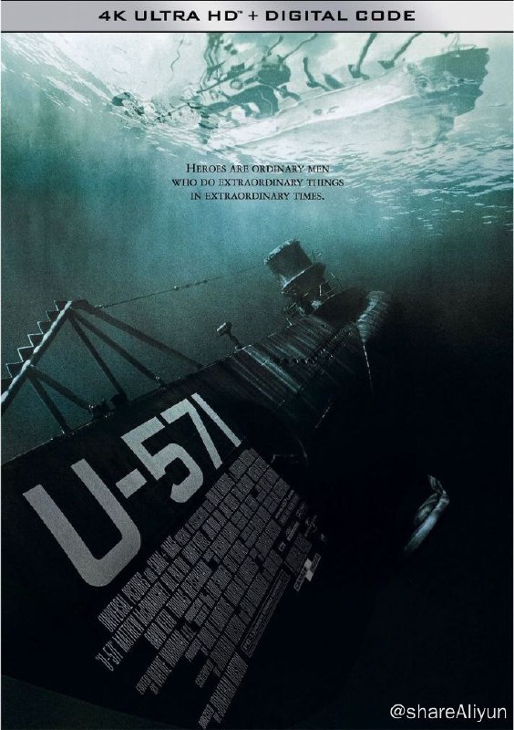 名称：猎杀U-571 (2000) 4K SDR 中字外挂字幕描述：1942年4月，二战期间，大西洋上，德军战舰采取“狼群”战术，令盟军损失惨重