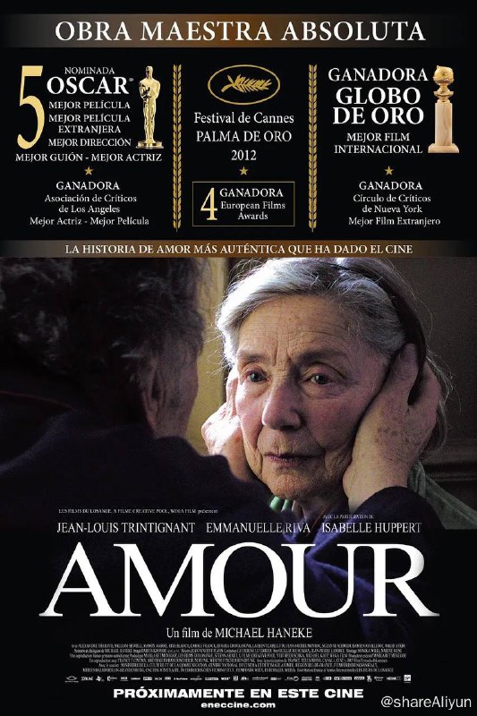 名称：爱 Amour 2012 (最高码率片源)描述：导演迈克尔·哈内克凭借本片再度勇夺金棕榈大奖