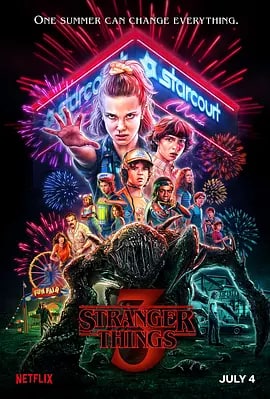 名称：怪奇物语 第三季 Stranger Things (2019)中字描述：故事发生在1985年的印第安纳州霍金斯镇，正值炎夏，学校放假了，镇上新开了一家购物中心，霍金斯小组成员也即将成年