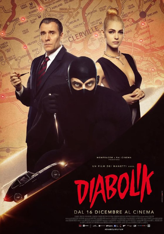 名称：德伯力克 Diabolik (2021) 中字描述：威尼斯电影节新晋影帝卢卡·马里内利，米丽娅姆·莱昂内(意大利版[看不见的客人])将主演，[爱情与子弹]导演安东尼奥·马内蒂、马科·马内蒂执导的意大利漫改影片[德伯力克]