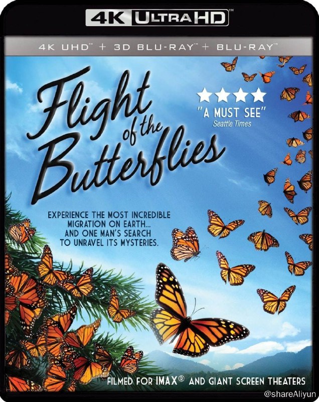 名称：帝王蝶的迁徙 4K原盘REMUX [HDR] [内封简英双字]描述：帝王蝶的迁徙的剧情简介 · · · · · ·  以震撼人心的画面以及先进的3D技术，讲述了自然界的一大奇迹--帝王蝶的迁徙