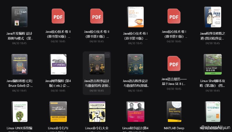 名称：计算机丛书系列  265本描述：计算机从入门到入土，学到头秃，月薪10万不是梦😜链接：