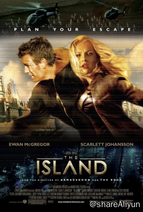 名称：逃出克隆岛 The Island (2005)REMUX蓝光原盘描述：林肯（伊万•麦克格雷格 Ewan McGregor饰）和乔丹（斯嘉丽•约翰逊 Scarlett Johansson饰）以为他们生活在一个与世隔绝的社区里