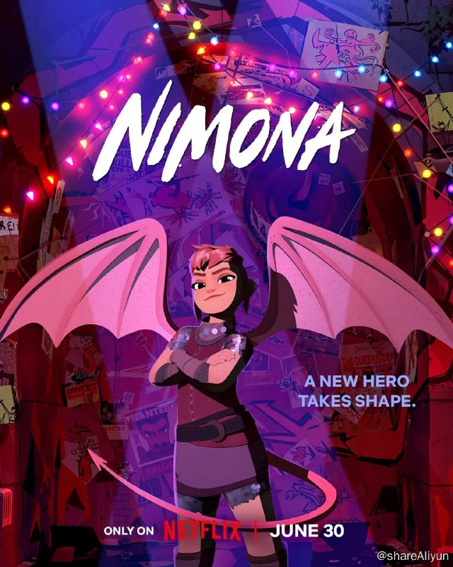 名称：怪物少女妮莫娜 Nimona (2023)描述：为了证明自己的清白，一名被诬陷犯下重罪的骑士向擅长变形的少女求助