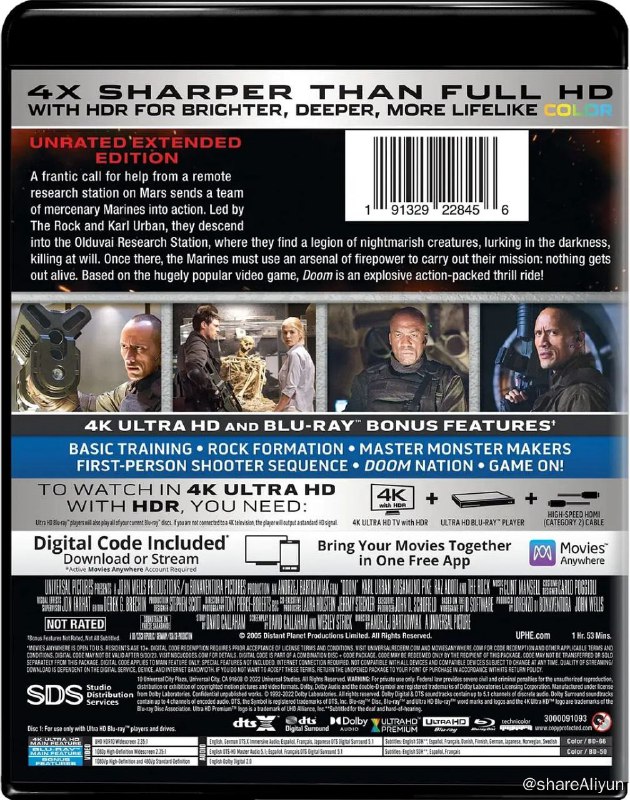 名称：《毁灭战士》4K 原盘描述：影片根据1993年同名射击游戏改编而成