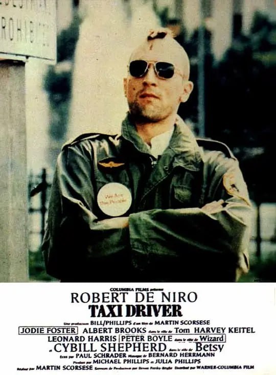 名称：出租车司机 Taxi Driver (1976)描述：特拉维斯(罗伯特·德尼罗 Robert De Niro 饰)从越战中退伍回来后一直在纽约以开出租车为生