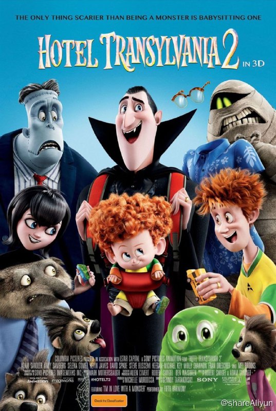 名称：精灵旅社2 (2015) 4K HDR 中英外挂字幕描述：经过一番艰难的考验，吊儿郎当的人类青年乔纳森（安迪·萨姆伯格 Andy Samberg 配音）终于和吸血鬼女郎梅菲丝（赛琳娜·戈麦斯 Selena Gomez 配音）携手走入婚姻的殿堂，而以梅菲丝的父亲德古拉（亚当·桑德勒 Adam Sandler 配音）为代表的怪物们，和人类的关系前所未有地密切起来