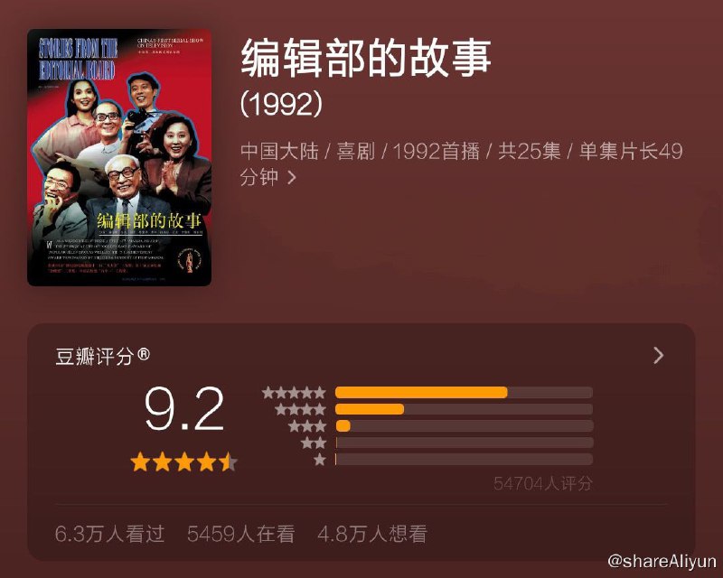 名称：编辑部的故事描述：位于北京某处的《人间指南》编辑部，聚集着六位性格 各异知识工作者