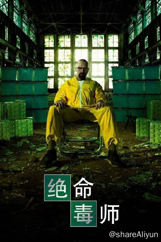 名称：绝命毒师 (2008) 1-5季全 4K 2160P描述：一位患有晚期肺癌的高中化学老师为了保证家人未来的生计，决定和以前的学生联手制作并贩卖冰毒