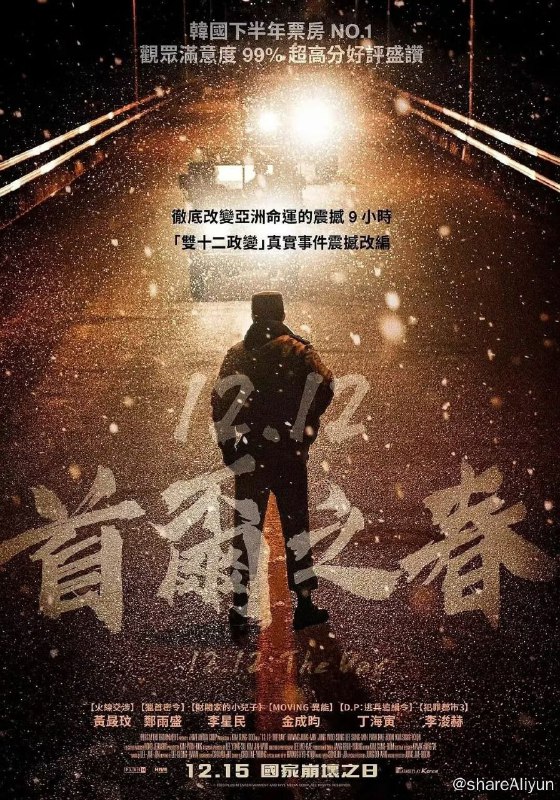 名称：首尔之春 韩国下半年票房冠军描述：1979年12月12日，首都首尔发生军事叛乱