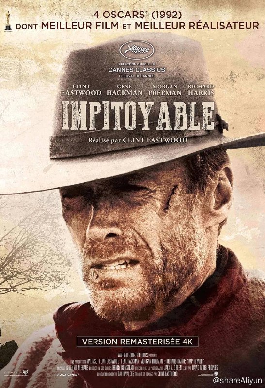 名称：不可饶恕 4K原盘REMUX 内封字幕描述：堪萨斯的农民威廉（克林特·伊斯特伍德 Clint Eastwood ）年轻时曾是出名的杀手和劫匪，然而当遇上了克劳迪亚后，他的生活开始彻底改变