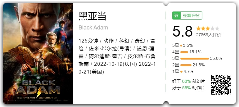 名称：黑亚当描述：年度爽片黑亚当，1920x800宽画幅比例，中英双语特效，手机看画面更大更过瘾，无上下黑边