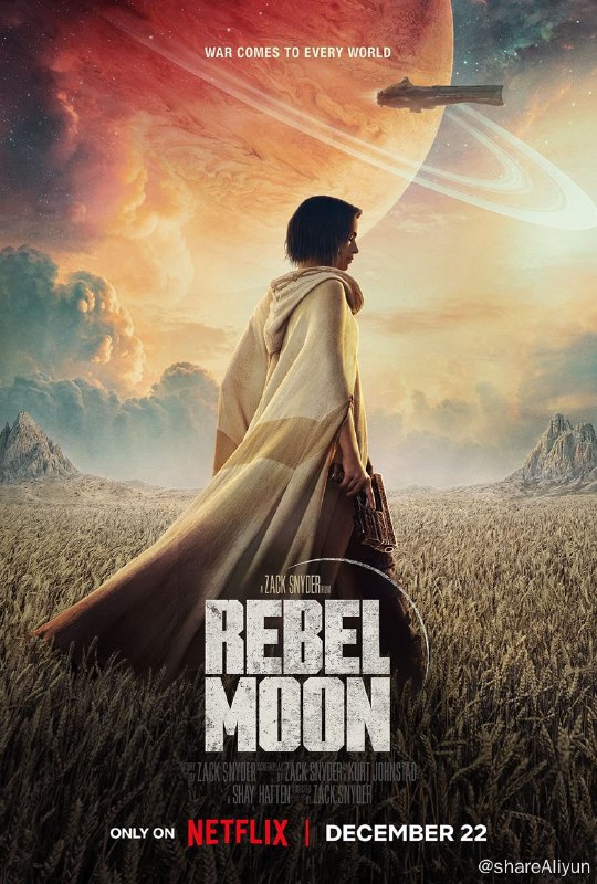 名称：月球叛军：火之女  (2023) 4K版描述：科幻史诗《REBEL MOON》由《斯巴达 300 勇士》《超人：钢铁之躯》和《亡者之师》的导演扎克·施奈德耗时数十年打造