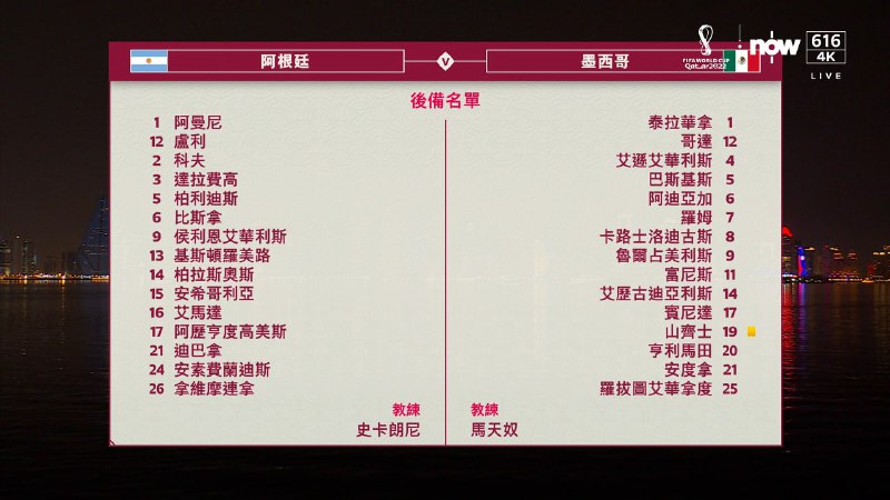 名称：2022FIFA-Word Cup-Argentina vs Mexico NOW SPORTS 4K描述：2022年卡塔尔世界杯小组赛，11月27日阿根廷VS墨西哥，NOW SPORTS 4K去广告，保留技术分析版本链接：