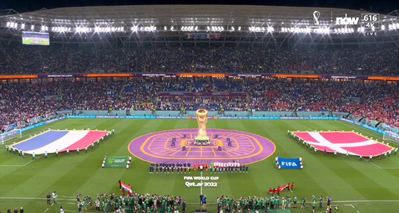 名称：2022FIFA-Word Cup-France vs Denmark NOW SPORTS 4K描述：2022年卡塔尔世界杯小组赛，11月27日法国VS丹麦，NOW SPORTS 4K去广告，保留技术分析版本链接：