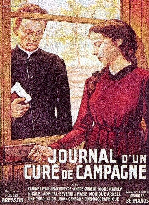 名称：乡村牧师日记 Journal d'un curé de campagne (1951)描述：一个青年牧师在日记中向上帝袒露心声