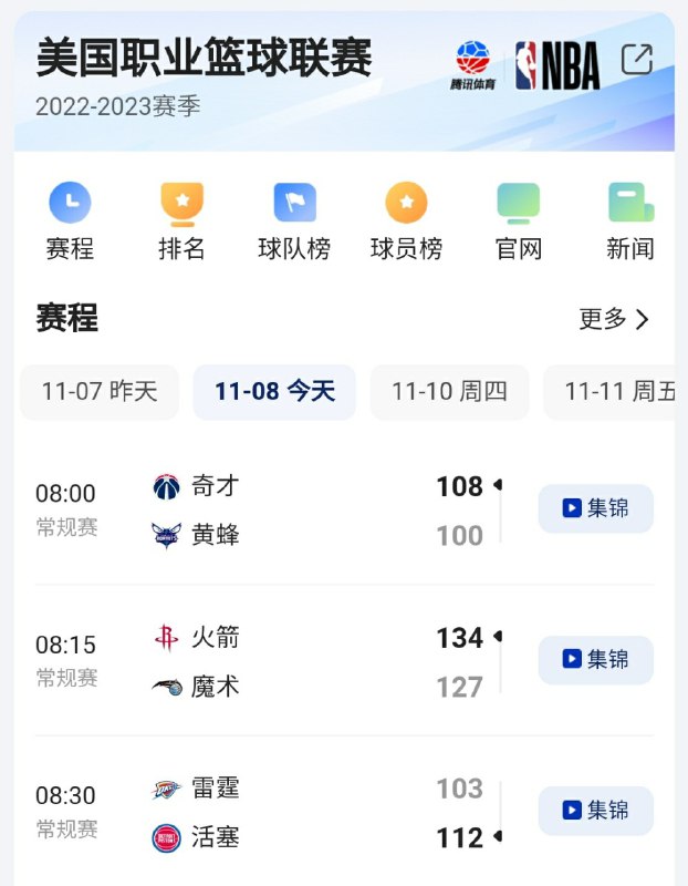 名称：11月7日 NBA比赛录像描述：11月7日 NBA比赛录像骑士vs湖人爵士vs快船链接：