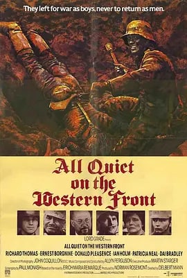 名称：西线无战事 All Quiet on the Western Front (1979) 720P 中英字幕 未删减描述：本片改编自德国作家雷马克的同名小说，围绕一名在一战中的普通德国士兵保罗·鲍曼（理查德·托马斯 Richard Thomas饰），作为整个西线残酷战争中的小小缩影