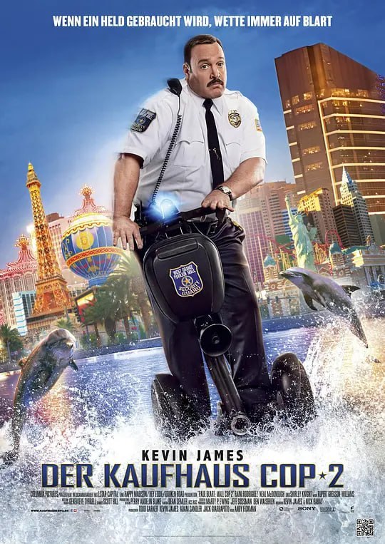 名称：百货战警2 Paul Blart Mall Cop 2 (2015)描述：在商场当了六年保安的保罗(凯文·詹姆斯 Kevin James 饰)攒够了假期，带着即将上大学的女儿玛雅(莱妮·罗德里格兹 Raini Rodriguez 饰)，来到“赌城”拉斯维加斯的安可酒店，参加保安大会