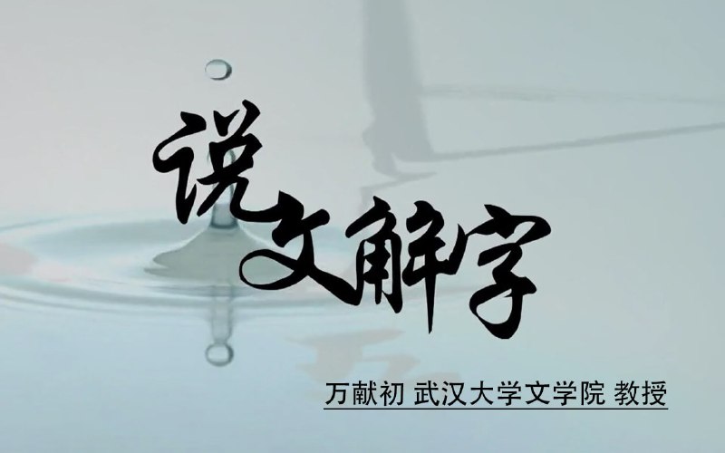 名称：万献初说文解字共12讲 武汉大学描述：汉字，作为世界上最古老的文字之一，以其独特的魅力承载着生生不息的中华文化