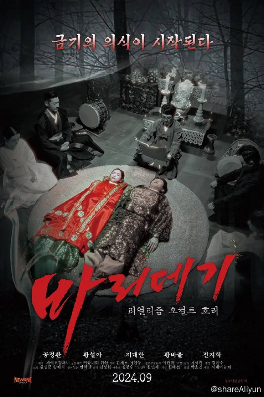 名称：巴里公主（2024）韩语中字 恐怖 惊悚描述：电影《巴里公主》改编自黃晳暎作家的韩国小说《巴里公主》，小说以朝鲜族巫俗神话故事为基础，讲述脱北少女巴里跨越东亚和大洋进入西欧伦敦的故事，展现了韩半岛和全世界面对绝望、暴力、战争和恐怖袭击的样子