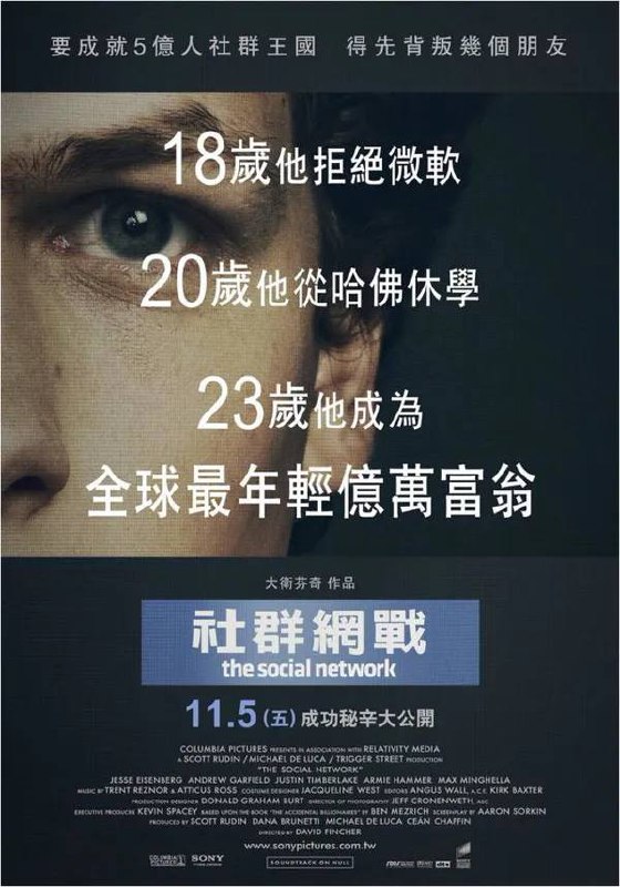 名称：社交网络 (2010)描述：2003年秋，哈佛大学