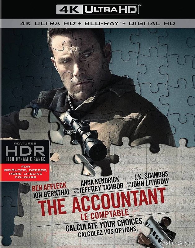 名称：会计刺客 4K原盘REMUX 杜比视界 内封字幕描述：沉默而神秘的数学天才克里斯蒂安·沃尔夫（本·阿弗莱克饰），从事的则是默默无闻的会计行业，专门为世界各大犯罪机构做账