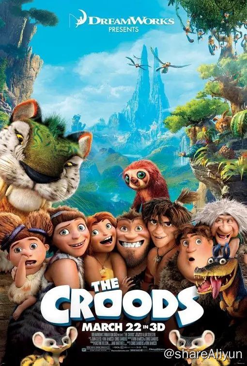 名称：疯狂原始人The Croods (2013)描述：原始人咕噜一家六口在老爸Grug（尼古拉斯·凯奇 Nicolas Cage 配音）的庇护下生活