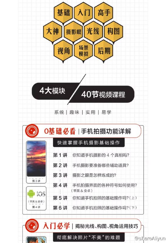 名称：高级摄影师，教你成为手机摄影高手描述：高级摄影师，教你成为手机摄影高手链接：
