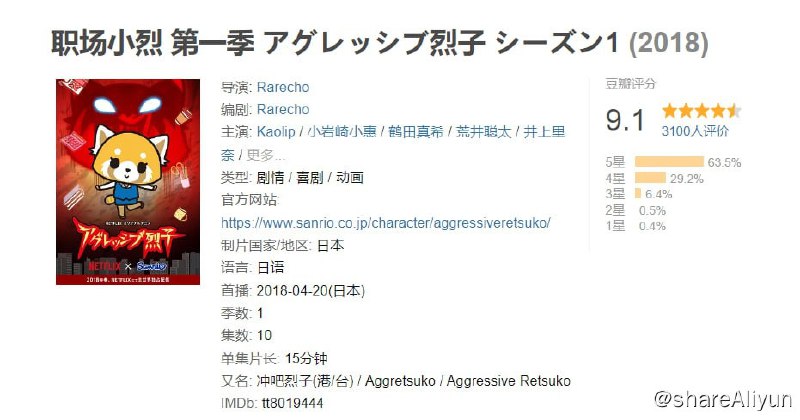 名称：冲吧烈子 日粤双语 内嵌中字 1080P描述：冲吧烈子和凯蒂猫同属三丽鸥公司创造，但她与凯蒂猫可爱的模样大不同