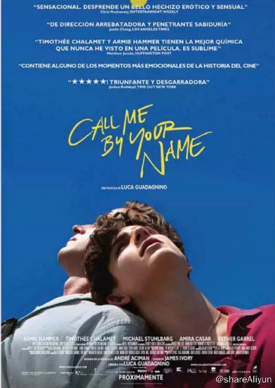 名称：请以你的名字呼唤我 (2017) 1080P 中字外挂字幕描述：故事发生在八十年代的意大利里维埃拉，每年夏天，十七岁的少年艾力奥（提莫西·查拉梅 Timothée Chalamet 饰）都会跟家人一起来此地度假