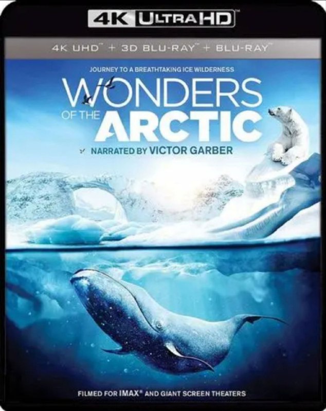 名称：北极奇观 4K(2160P)             REMUX (蓝光 原盘)描述：Wonders of the Arctic影片年代：2014影片产地：加拿大对白语音：英语影片字幕：中字外挂字幕电影简介：北极地区总是带着神秘色彩，也是神话传说中的迷人胜境