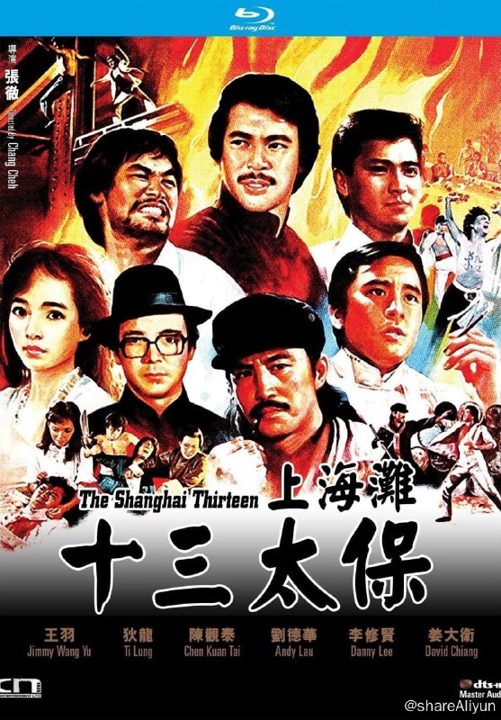名称：上海滩十三太保 (1984)描述：抗日时期，爱国人士高先生不满汪伪政权卖国行径，与神偷黑帽子（王羽 饰）将双方密约窃走，计划将其公开