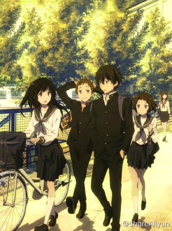 名称：冰菓 (2012) 1080P 中字硬字幕描述：本片是以神木高中“古典部”为舞台，围绕四个部员折木奉太郎、千反田爱瑠、福部里志、伊原摩耶花展开的校园推理剧