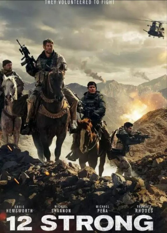 名称：12勇士 4K(2160P)             REMUX (蓝光 原盘)描述：12 Strong影片年代：2018影片产地：美国对白语音：英语影片字幕：中字外挂字幕电影简介：该片改编自道格·史丹顿同名小说，讲述了911恐怖袭击事件发生后，美国一支特种部队被派往阿富汗执行危险任务，联手杜斯塔姆将军对抗塔利班的故事