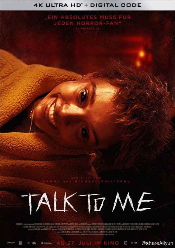 名称：回应我 (2022) 4K HDR & Dv 中字外挂字幕描述：孤独的少女米娅沉迷于通过陶瓷手召唤灵魂的刺激，但当她面对一个自称是她死去母亲的灵魂时，她释放了一场超自然力量的瘟疫，并努力决定她可以信任谁，是选择活着的人还是死者？链接：