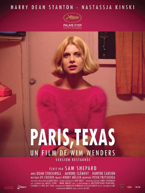 名称：德州巴黎 Paris, Texas (1984)描述：查韦斯(哈利·戴恩·斯坦通 Harry Dean Stanton 饰)迷失在德州荒无人烟的沙漠中，因为身体虚弱而昏迷