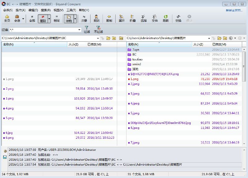 名称：BCompare综合文件比对工具描述：bcompare，即Beyond Compare 是一个综合的比对工具