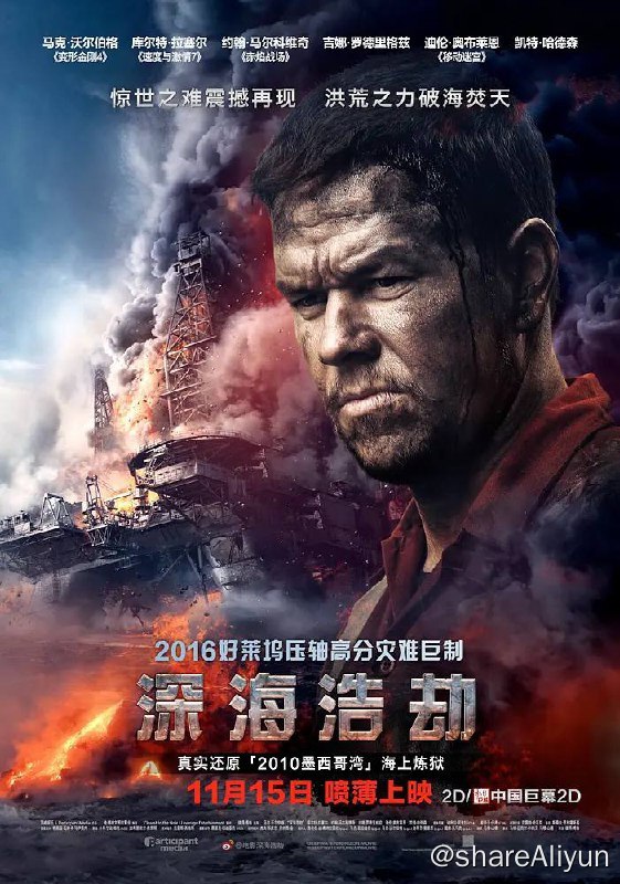 名称：深海浩劫 4K原盘REMUX 国英双音 内封字幕描述：麦克（马克·沃尔伯格 Mark Wahlberg 饰）是位于墨西哥湾的石油钻塔深水地平线号上的安全维修人员，在和妻子弗里西亚（凯特·哈德森 Kate Hudson 饰）告别之后，麦克将再度面对长达21天的连续作业