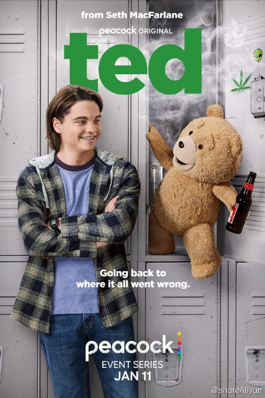 名称：泰迪熊 Ted (2024)描述：该剧设定在1993年，泰迪熊声名大噪的时期已经过去，现在他和好基友、16岁的约翰·贝内特住在一起，后者来自波士顿的工薪家庭，和父母以及堂姐住一起